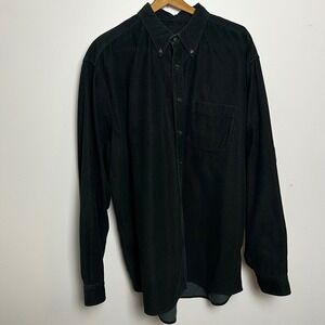 Eddie Bauer Mens XXL Tall Forest Green Herringbone Cotton Flannel Soft Shirt